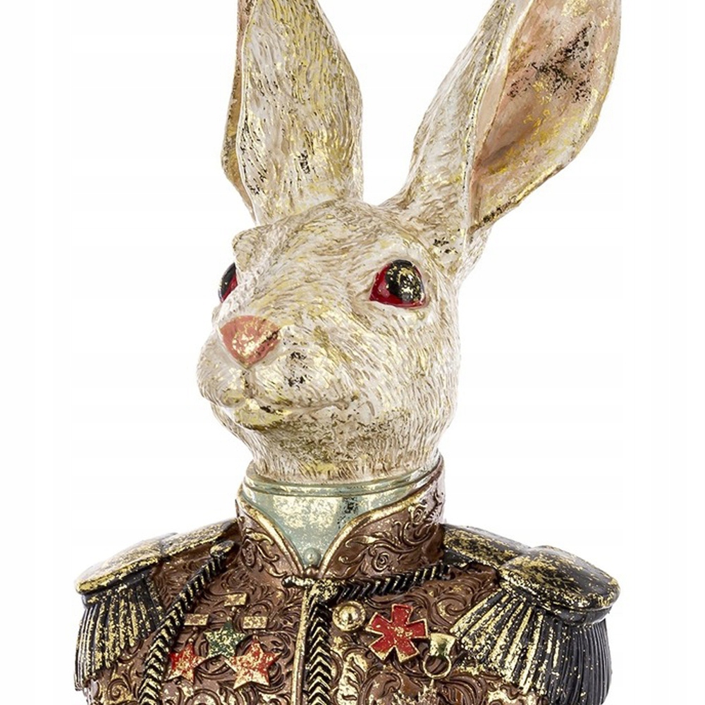 Figúrka hlava králika králik zajac zajačik busta pozlátené. Dekorácia