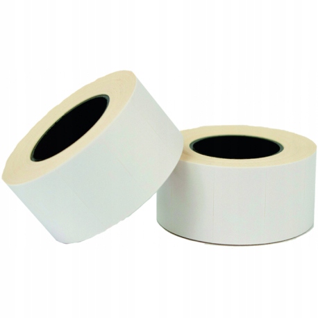 TAŚMA DO METKOWNICY DWURZĘDOWA CENY METKI PROSTA BIAŁA