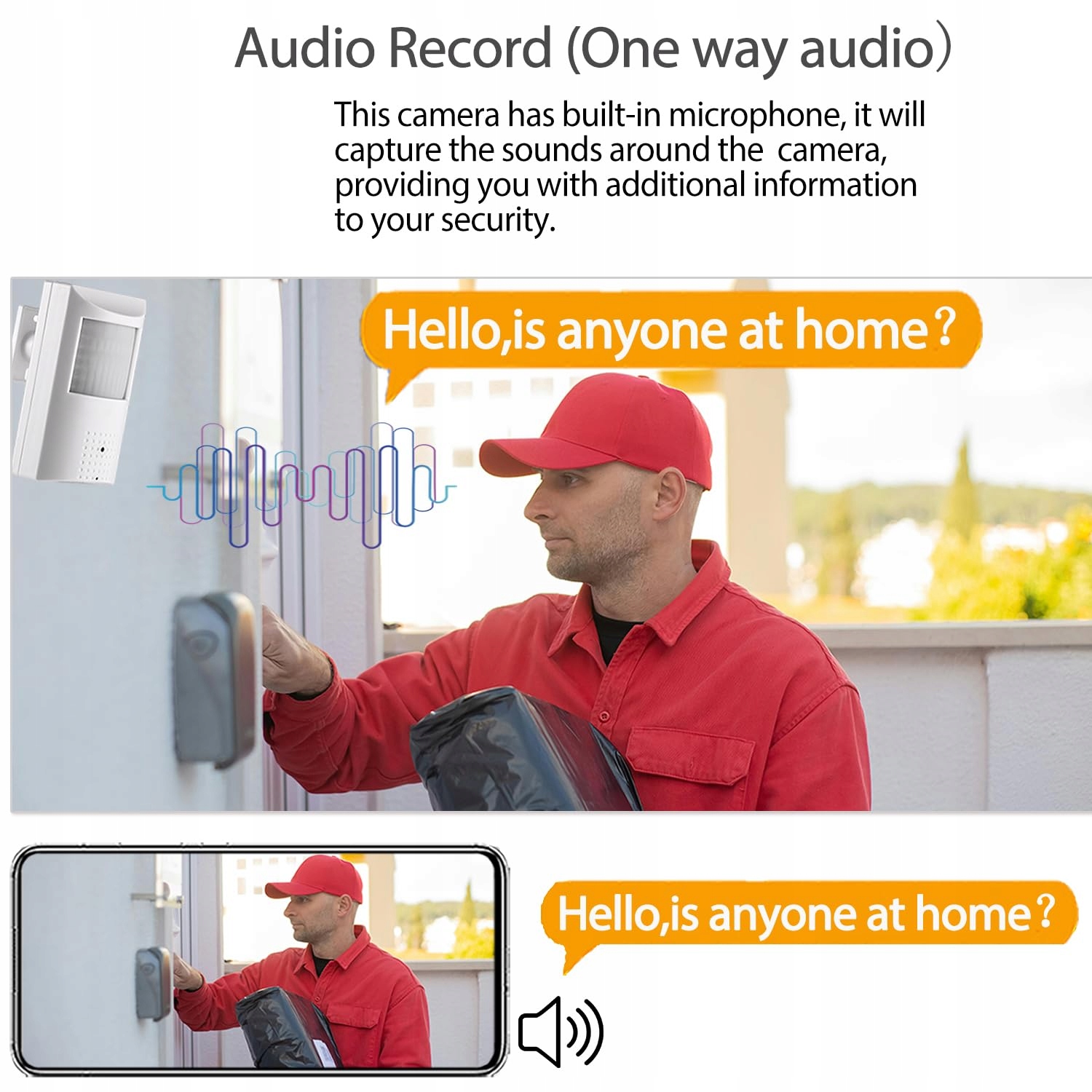 REVODATA UltraHD 4K POE IP Kamera Audio PIR IR LED Nocna CCTV 3.7mm — miniatura 3
