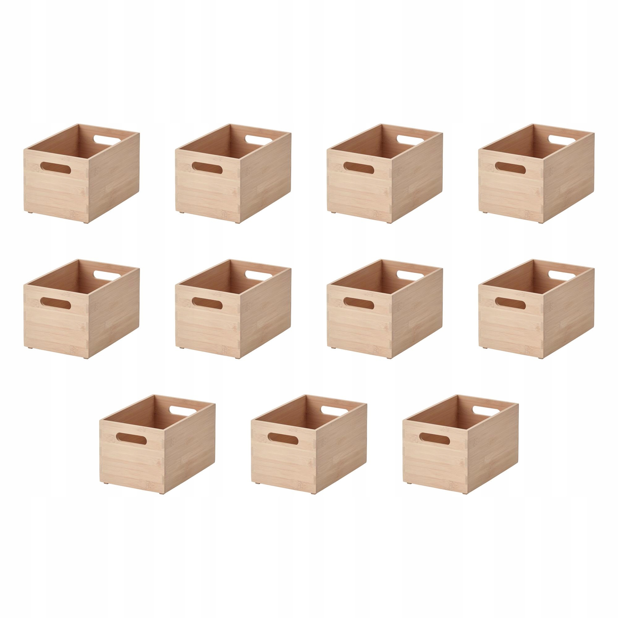 11 ks Nádoba Uppdatera světlý bambus 16x24x15 cm, organizér