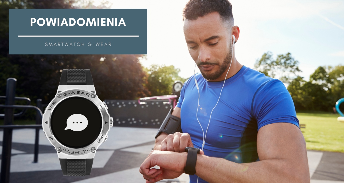 Zegarek Smartwatch aplikacje G-WEAR Watchmark Materiał paska guma