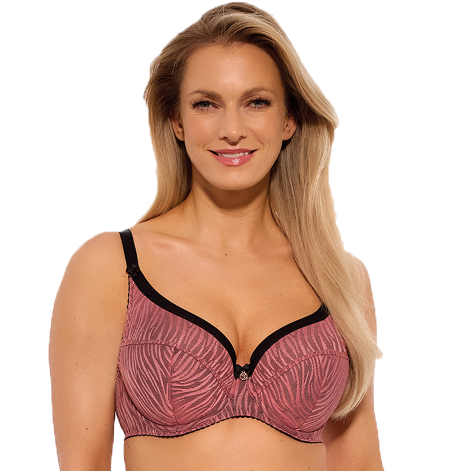 Gaia 1259 Lise meruňkově-černá 65I Polovyztužená podprsenka