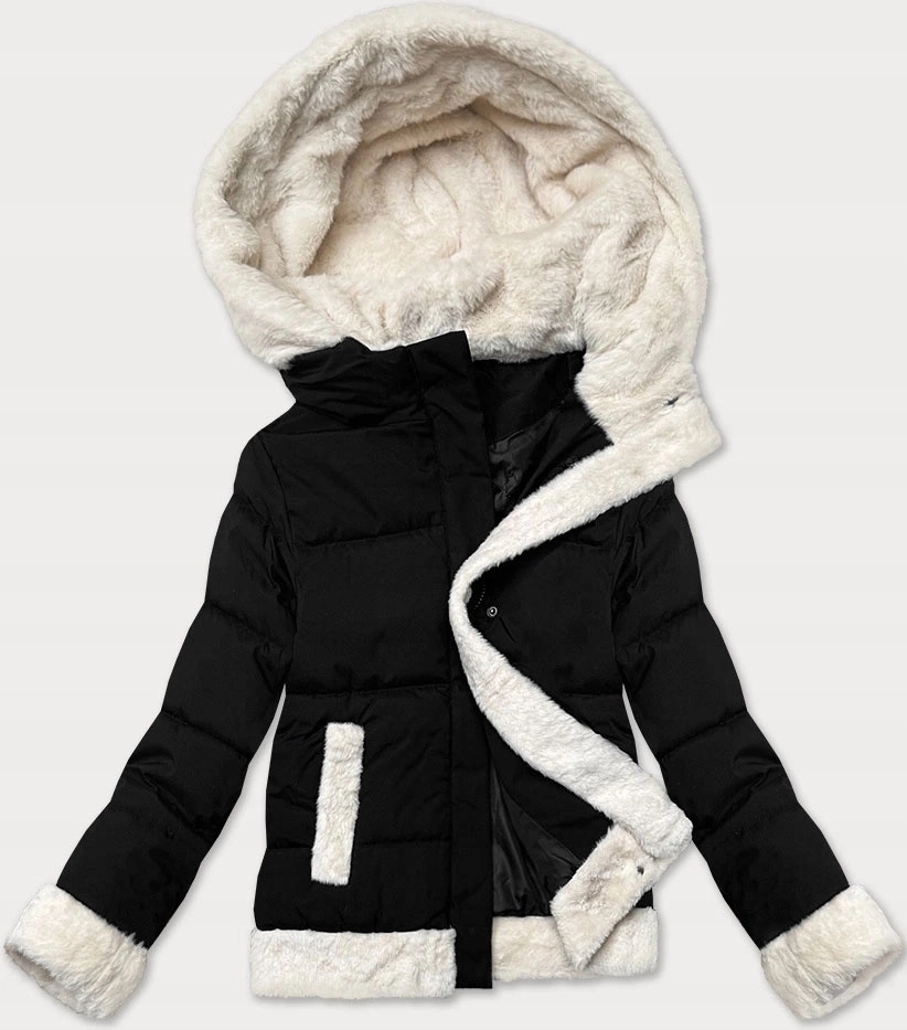 Dámská Bunda Kapuce 16M9213 Černá XL (42)