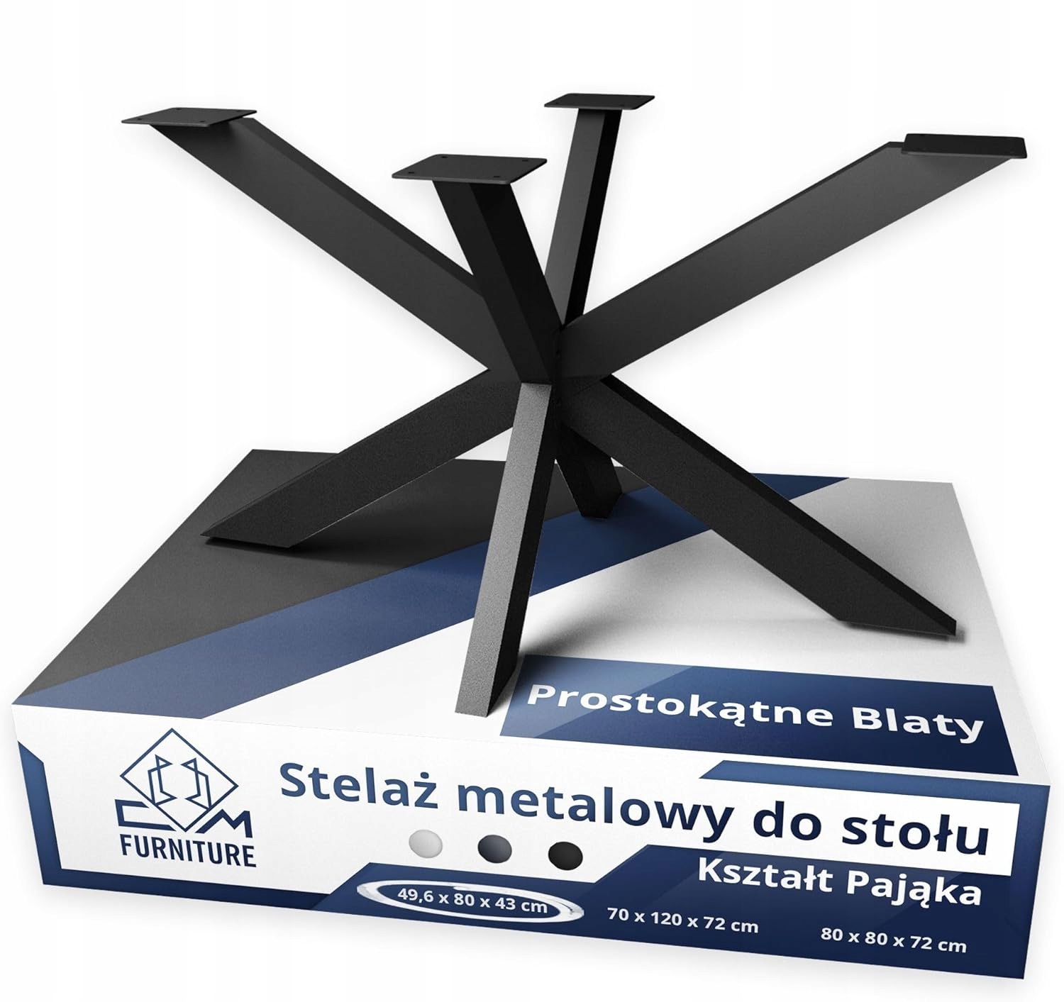 Noha Kovová Konferenčná Stolová Súprava Na Konferenčný Stolík Pavúk Loft Čierna