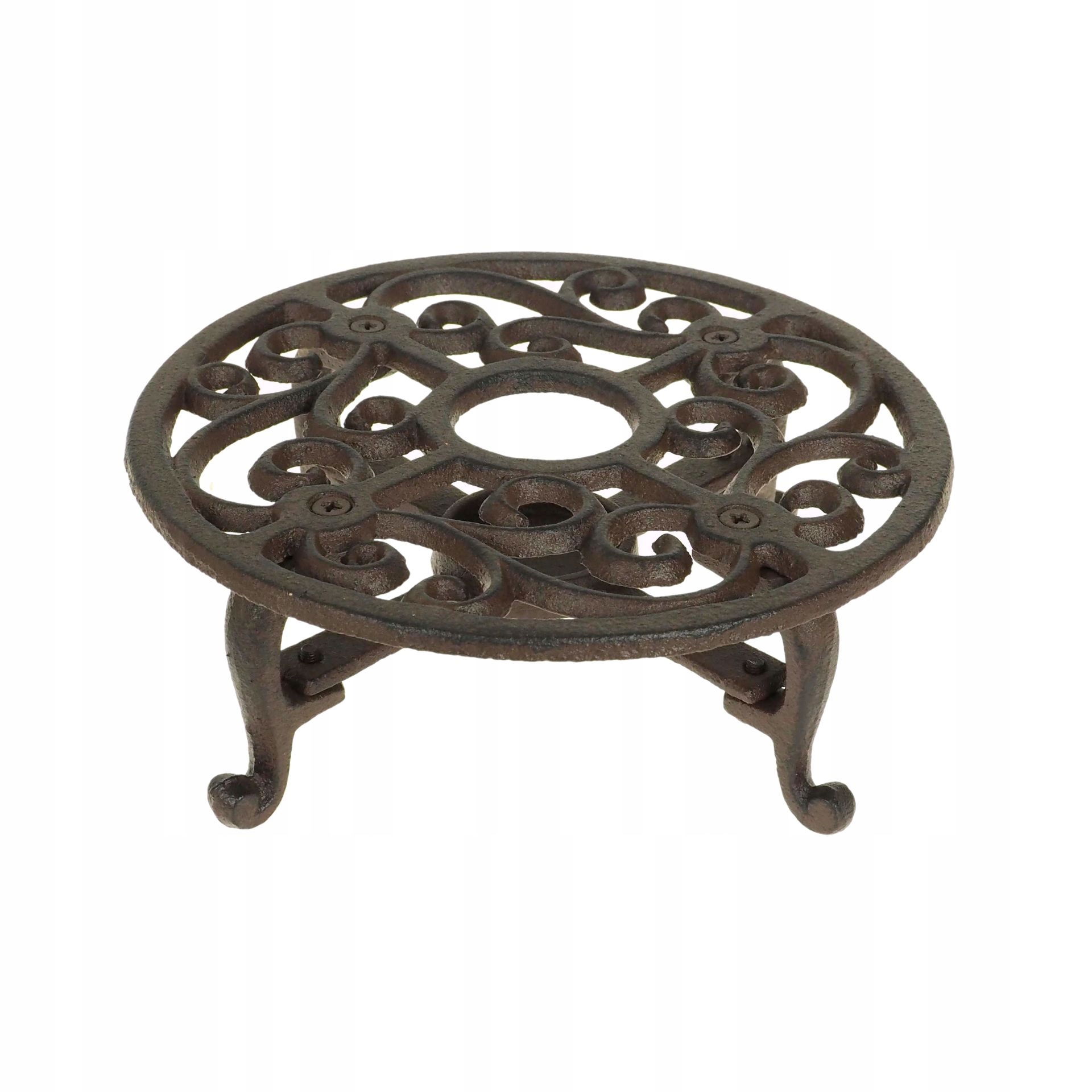 Żeliwny podgrzewacz do posiłków, okrągły