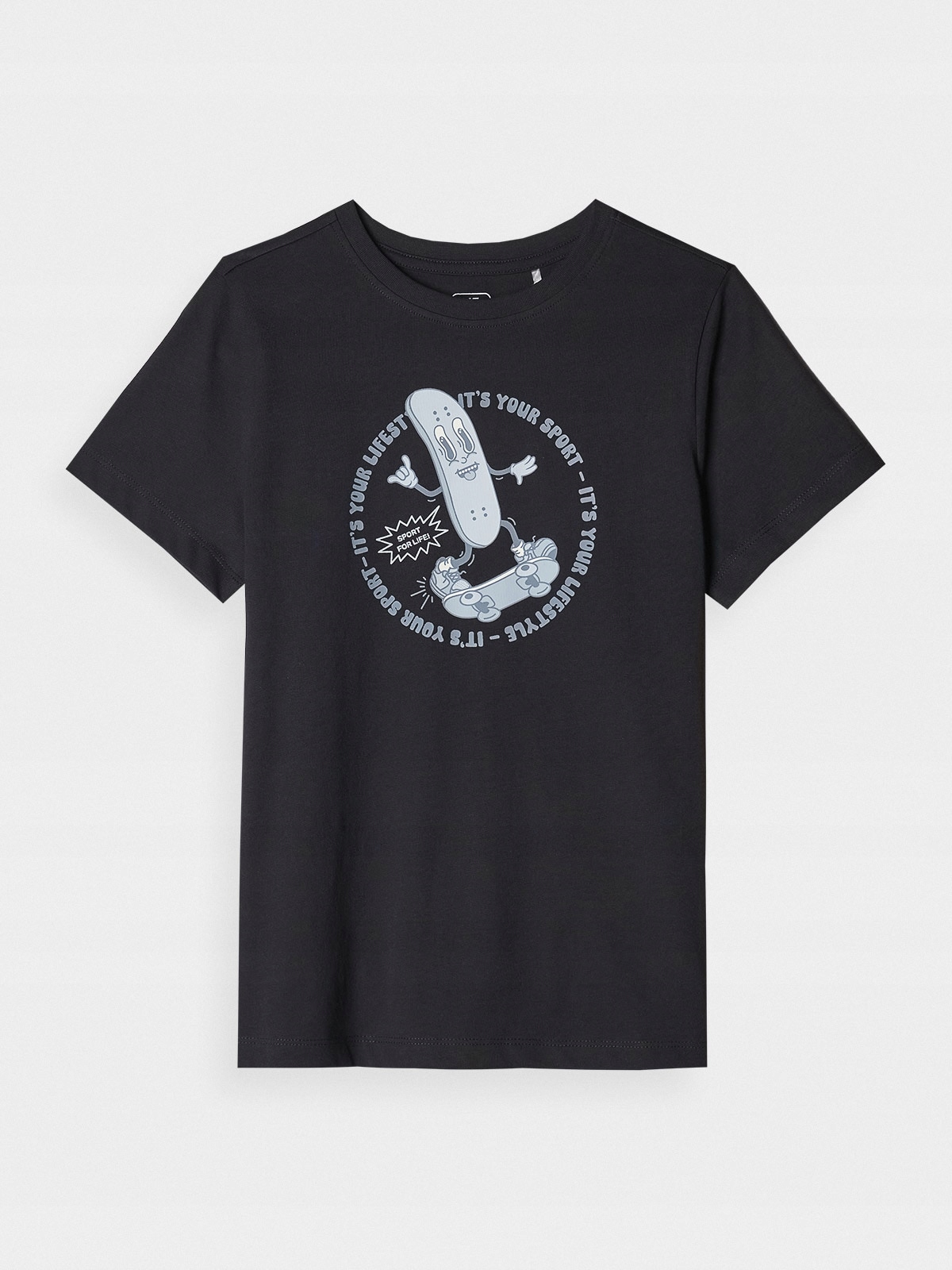 KOSZULKA T- SHIRT 4F CHŁOPIĘCA JUNIOR CZARNY ROZMIAR 158 REGULAR