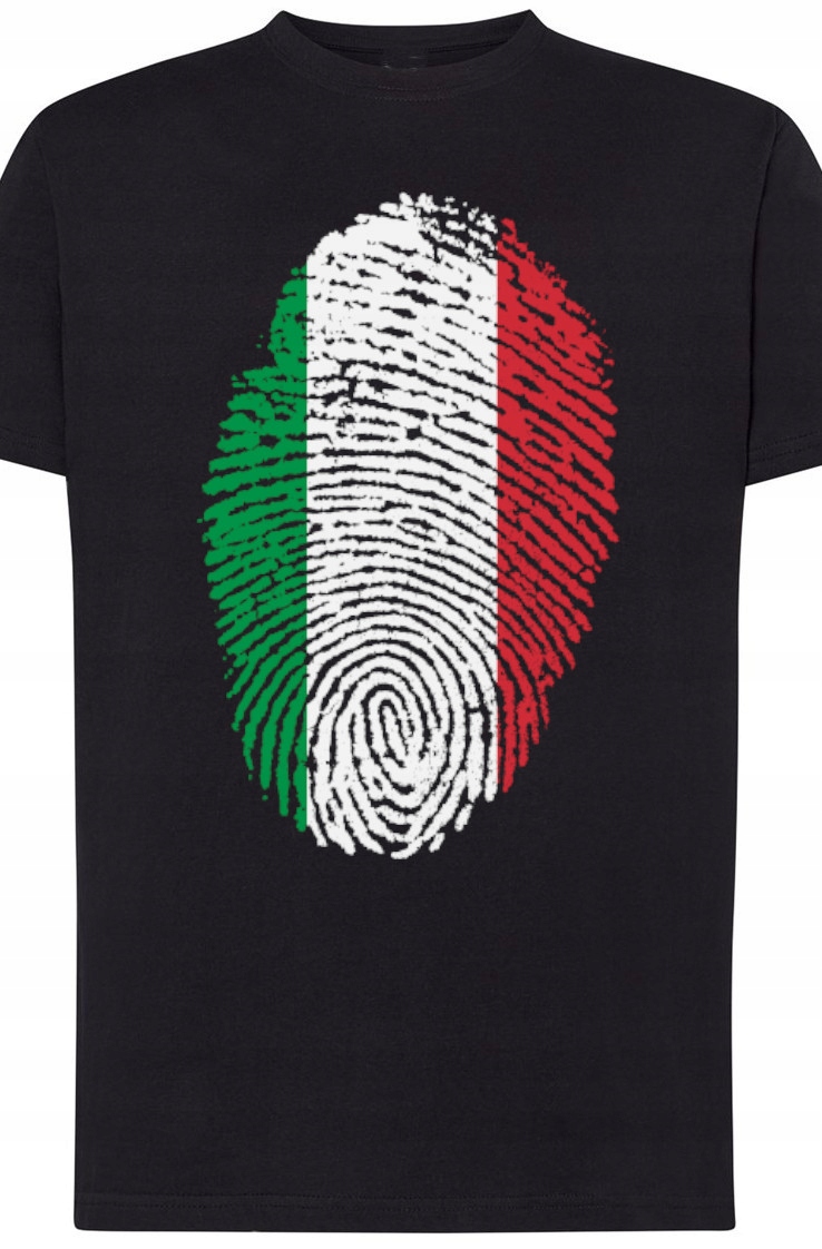 

Włochy Flaga Odcisk Modny T-Shirt Męski Rozm.4XL