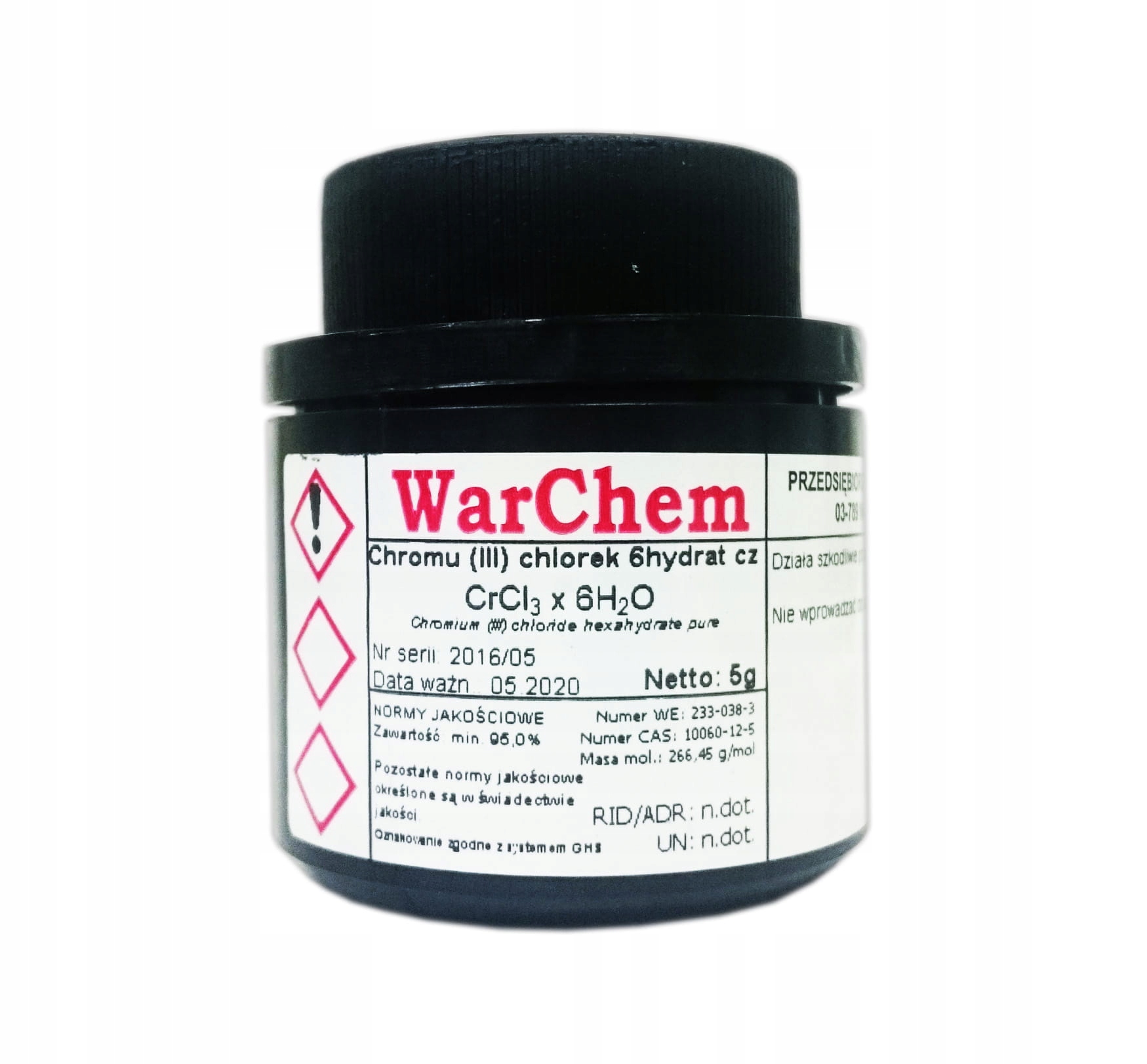 

Chlorek Chromu (III) 6hydrat czysty 5g