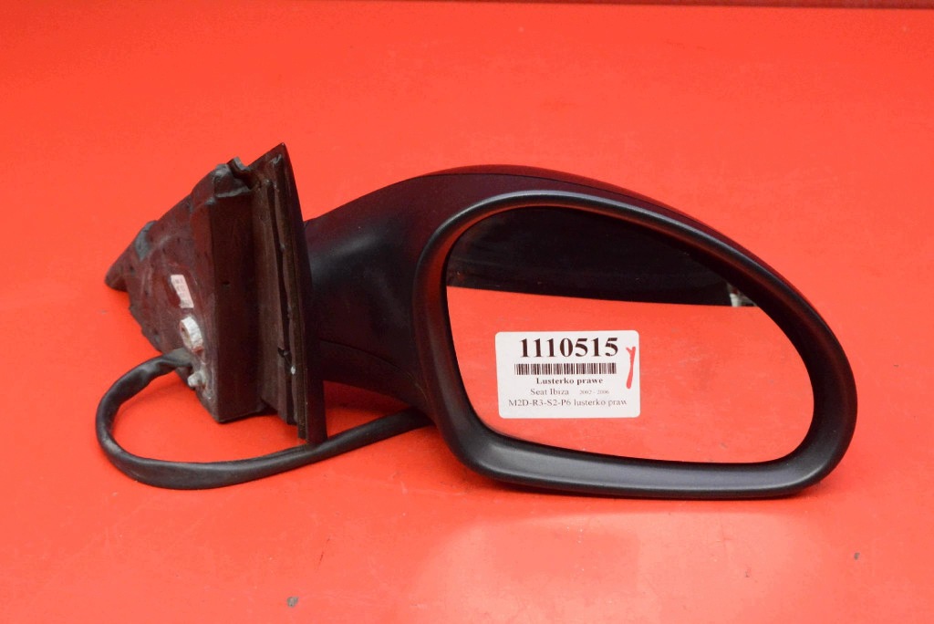 mirror right black, manually EU 014142 SEAT IBIZA 3 III 02-06