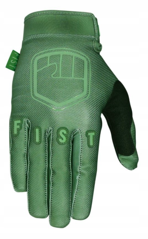 Cyklistické rukavice Fist Strapped Earth Stocker Olive velikost M
