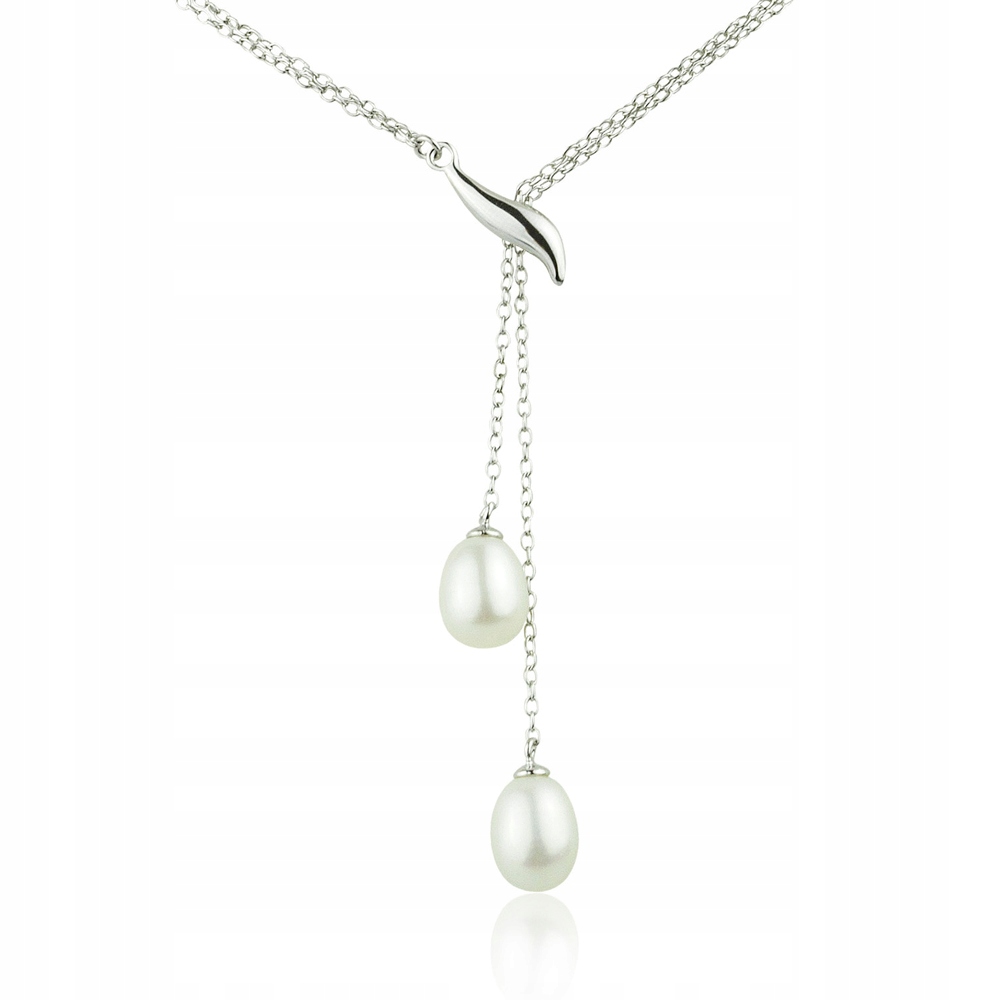 Celebrita Stříbrný Řetízek S Pravými Perlami