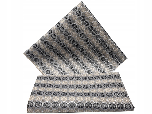 SZARA BEŻOWA WE WZORY POSZETKA WYPUSTKA BUTONIERKA