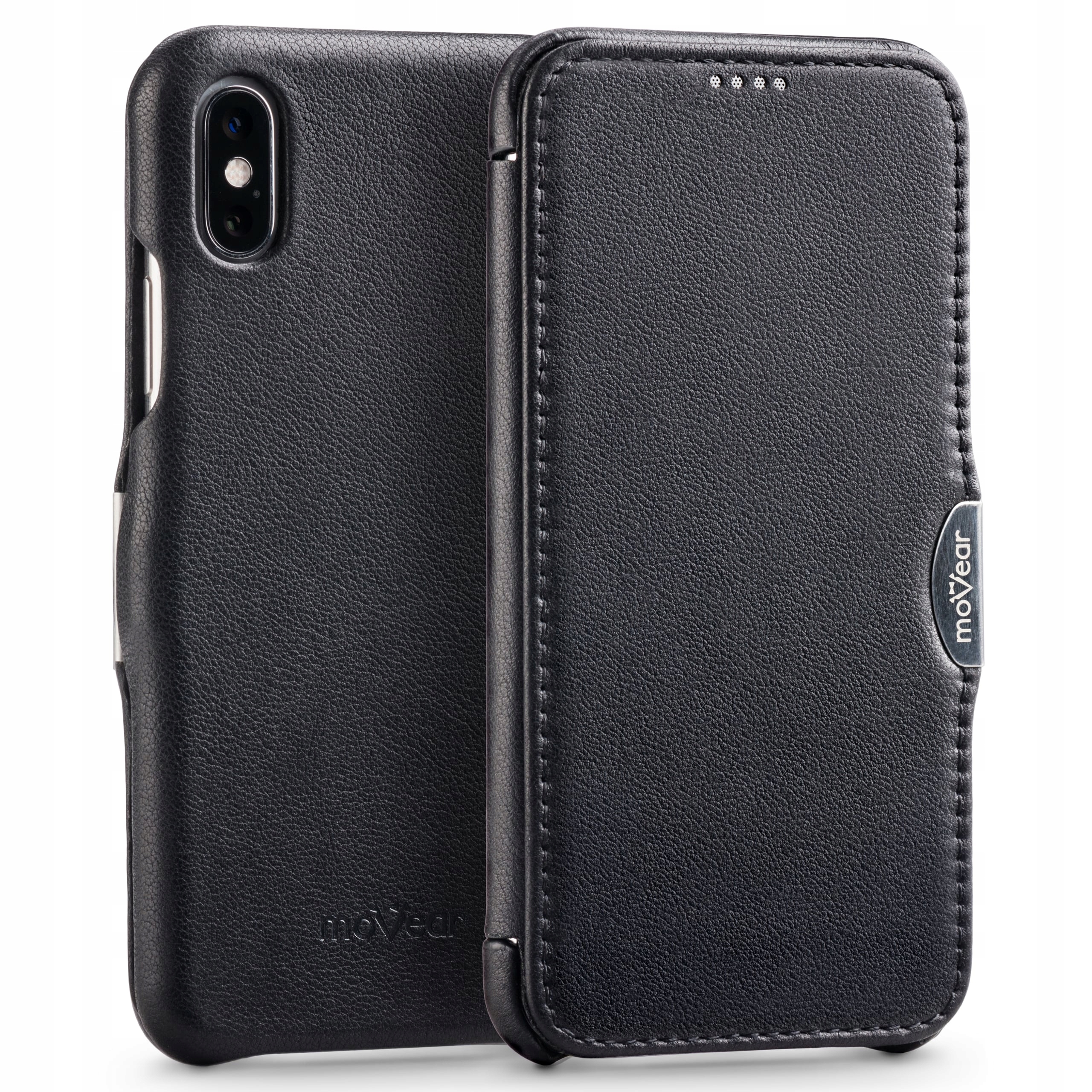 Pouzdro na iPhone Xs Max, kožené Obal, prémiová kapsa Movear