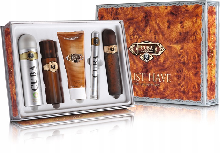 Cuba Gold Velký Dárková Sada x 5 prvků Edt Edp Deo Gel Aftershave