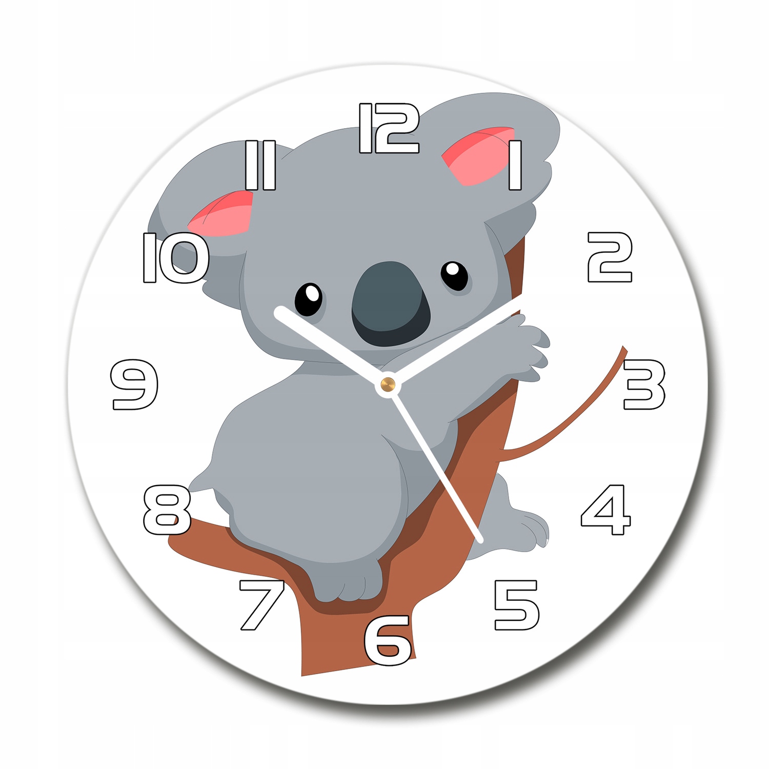 

Zegar szklany okrągły Koala na drzewie fi 30 cm