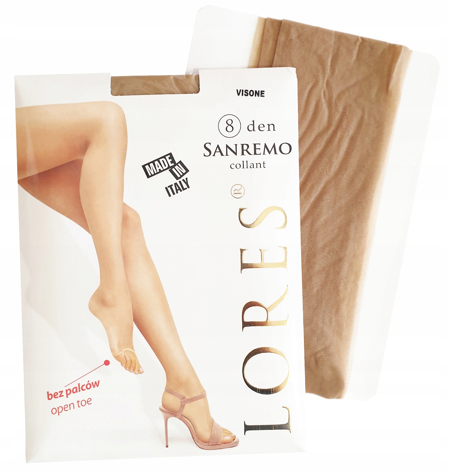 Rajstopy bez palców VISONE 8 den Sanremo 2-S