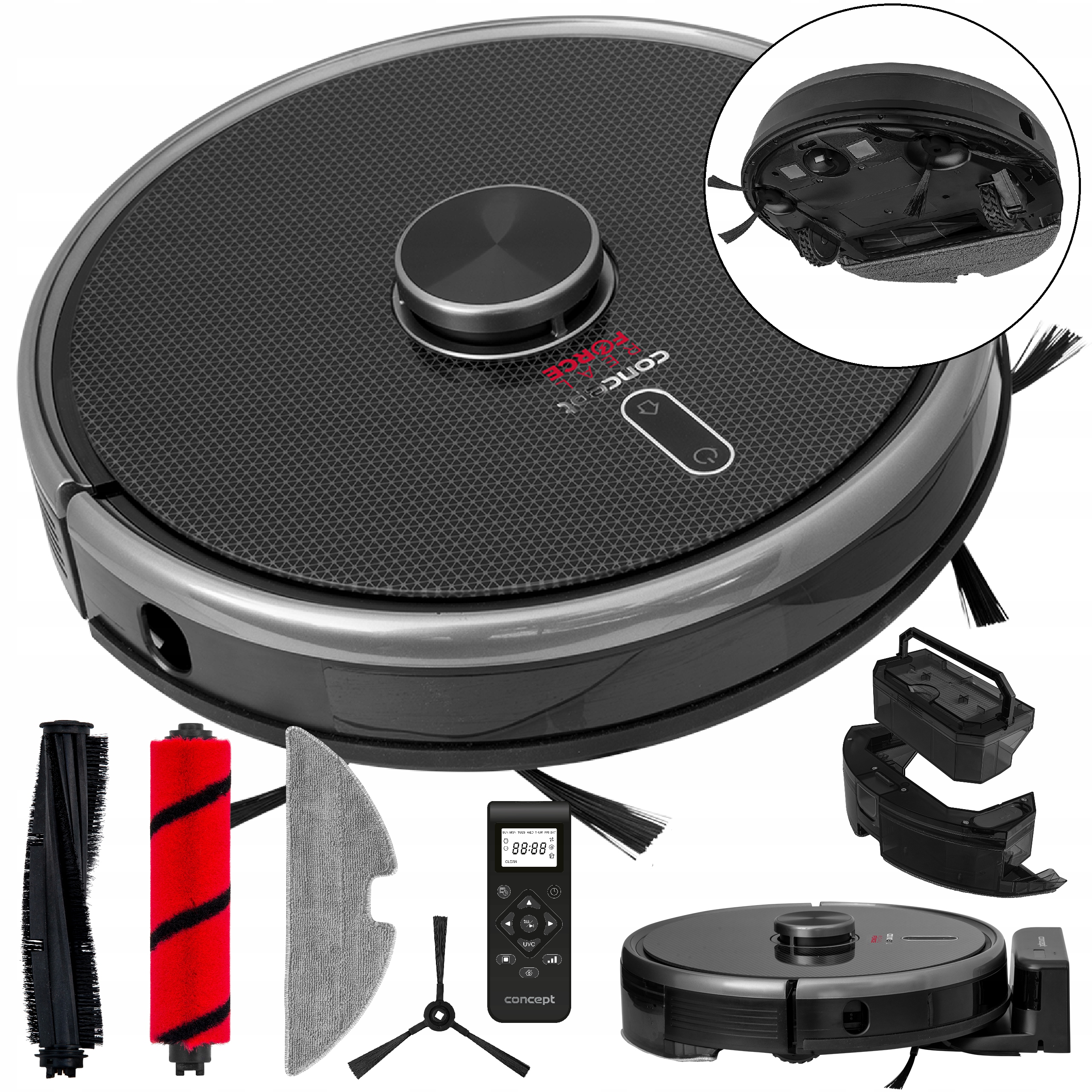 Uklízecí robot s mopováním Concept 3v1 Real Force Laser Uvc VR3210