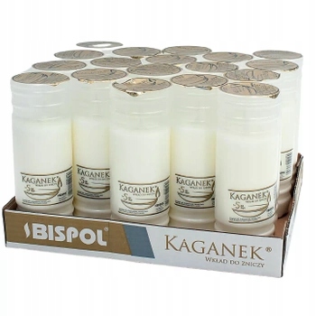 Náplň Parafínový náhubek do hřbitovních svíček 5 denní 120 h balení 18 ks KG5