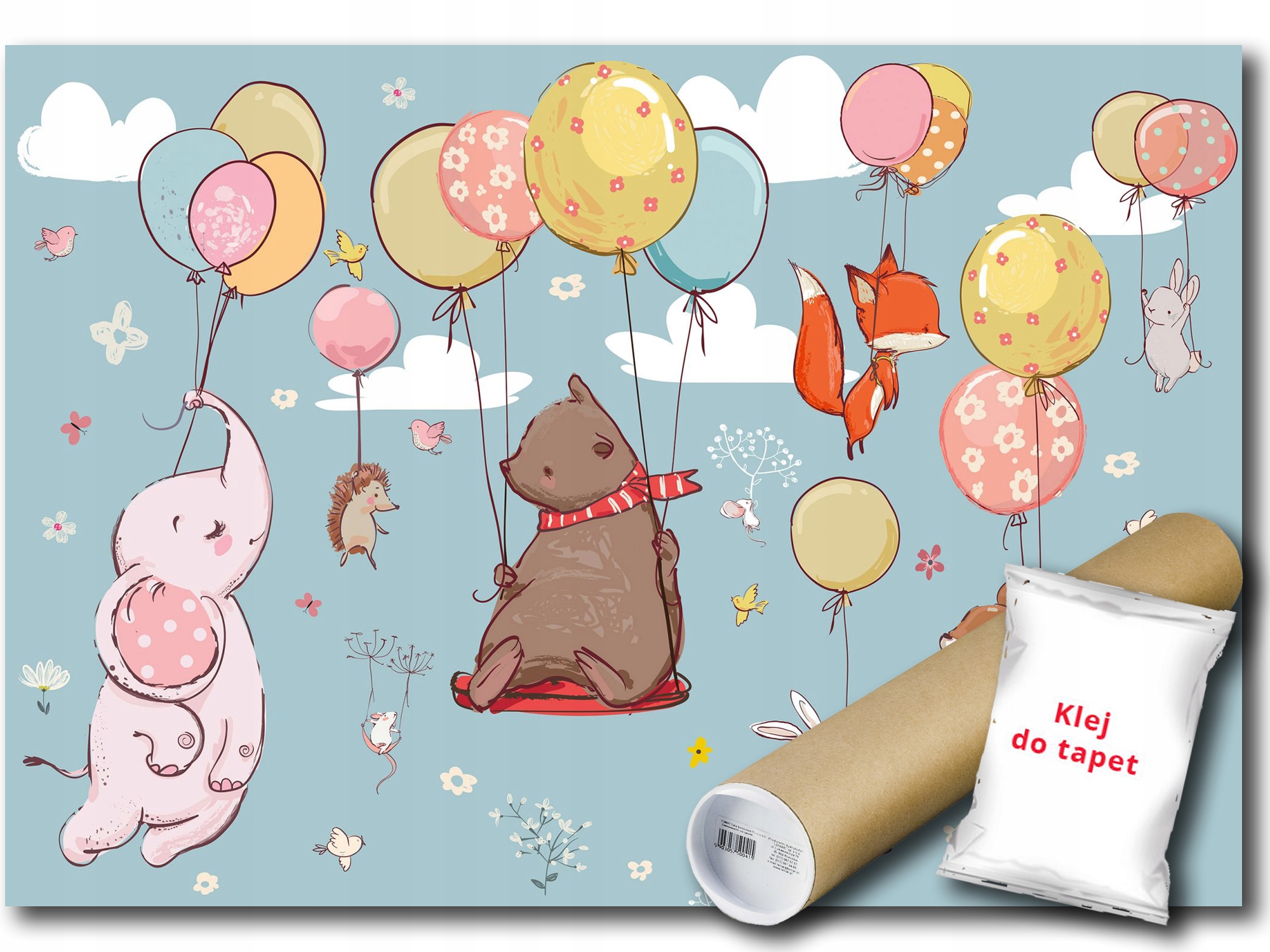Vinylová Fototapeta Balóniky Zvieratká 254x184