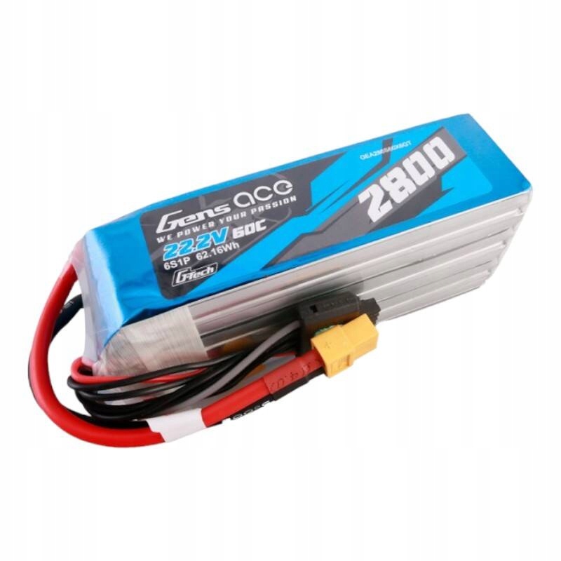 Akumulator Gens ace G-Tech 2800mAh 22.2V 60C 6S1P Lipo z konektorem XT60 pl