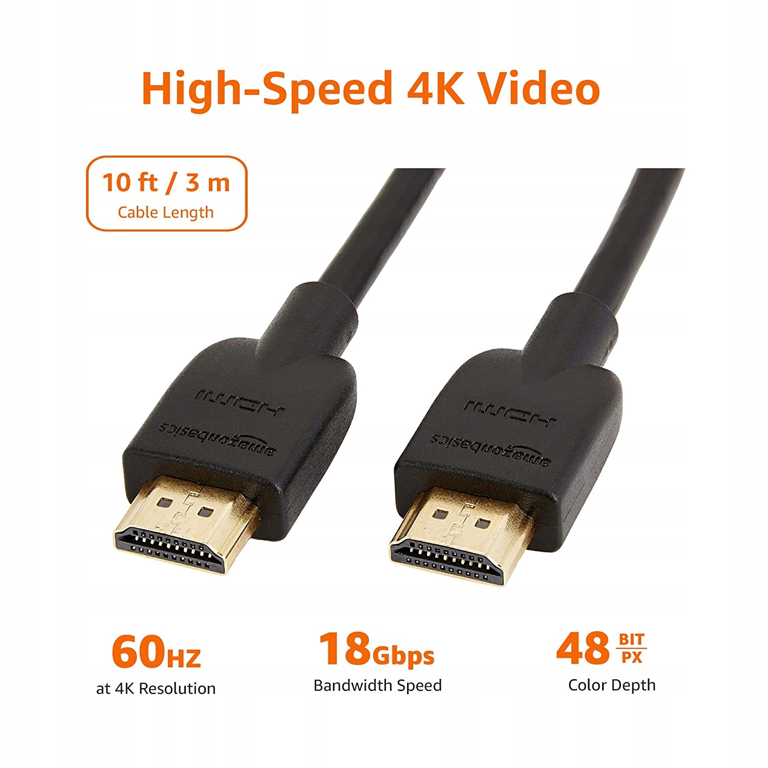 3 X AmazonBasics kabel HDMI 3 m Typu A (Standard) Długość kabla 3 m