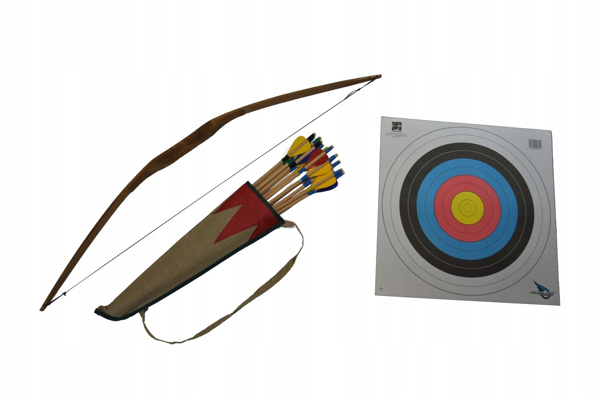 

Łuk 93 cm zestaw kołczan 12strz tarcza
