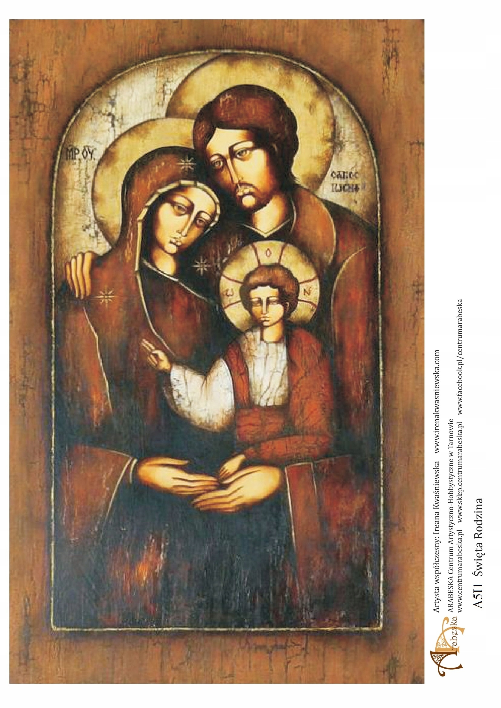 Papier ryżowy A5 Święta Rodzina Arabeska
