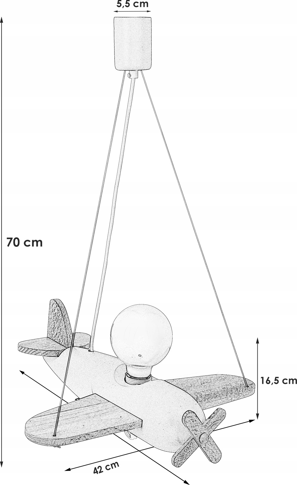 Lampa sufitowa wisząca żyrandol dziecięcy Samolot Kod producenta 1042302