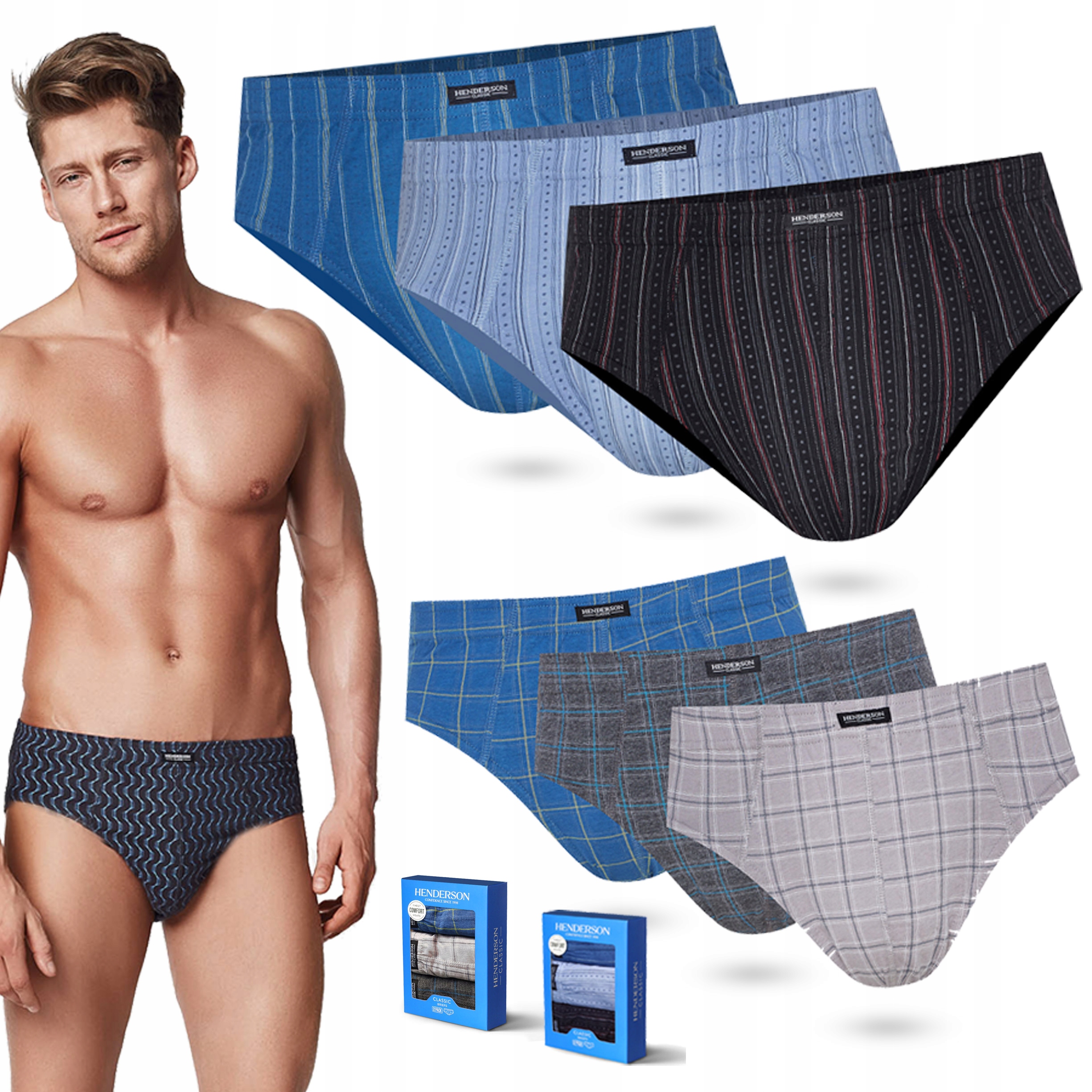 

6x Slipy męskie majtki Henderson 100% bawełna *XL