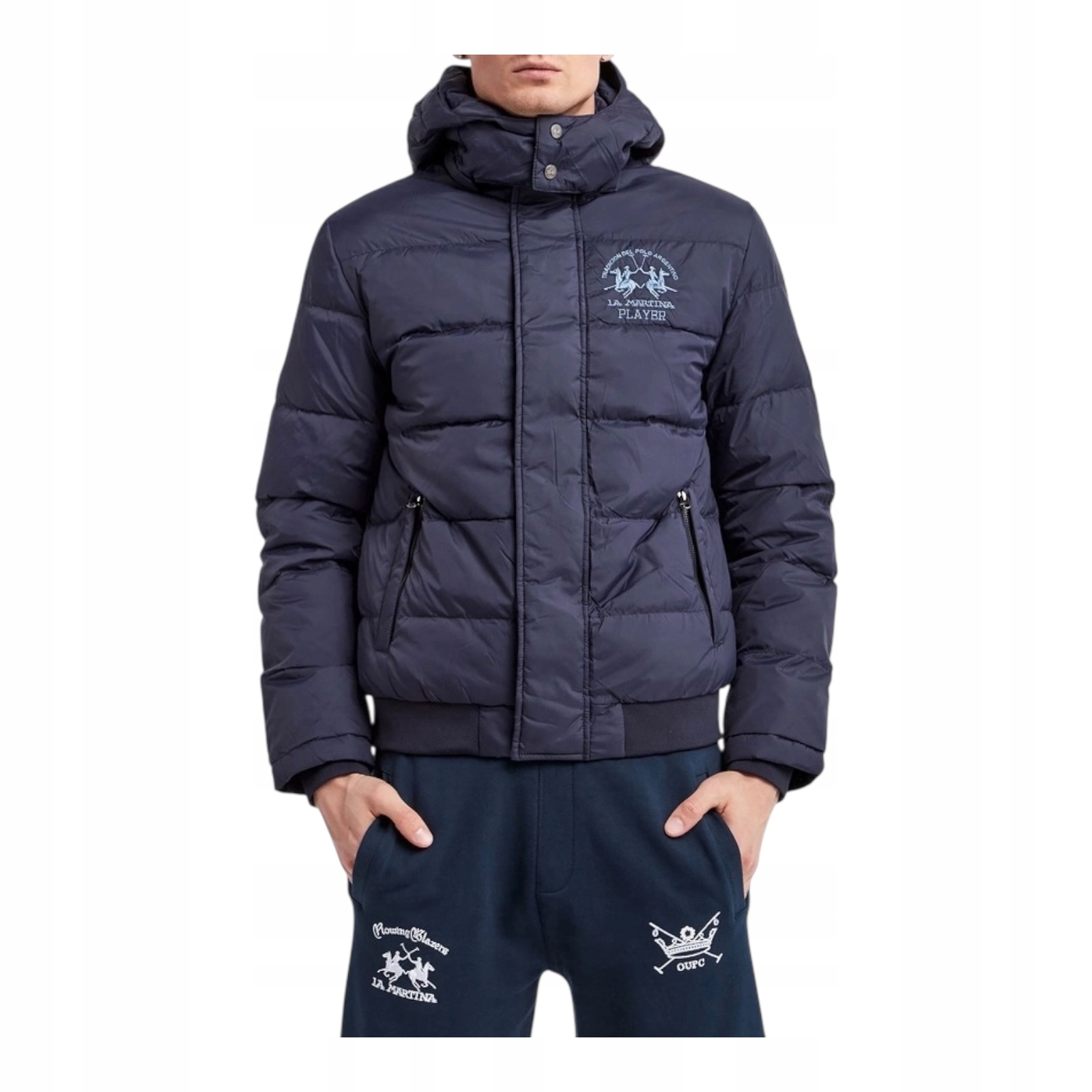 Pánská péřová bunda La Martina UMO602 PA003 Tmavě modrá, velikost XXL