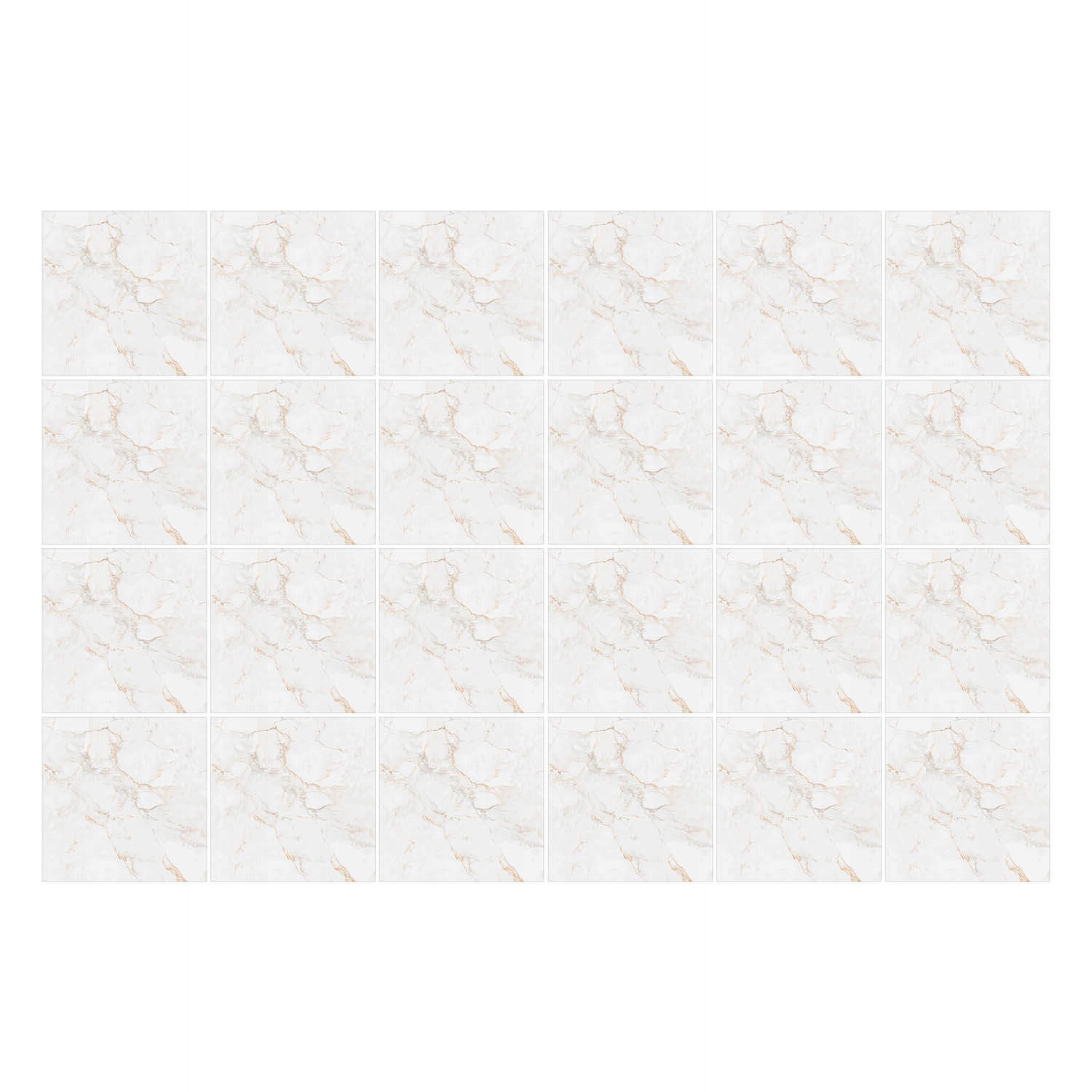 Sada samolepek na dlaždice Jemné žilkování mramoru 24 ks 20 x 20 cm