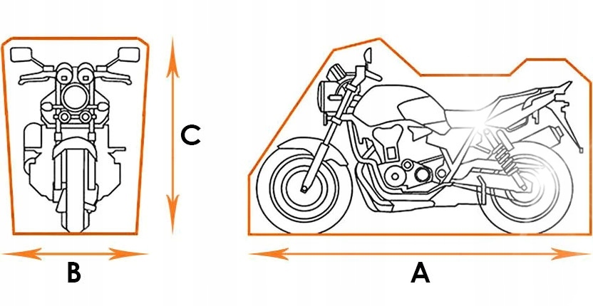 Pokrowiec motocyklowy plandeka rozmiar S BOX-GLASS