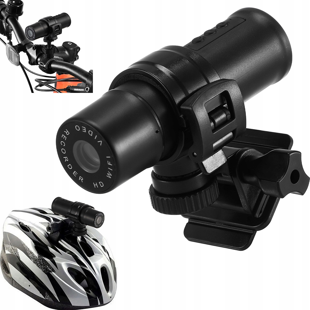 Kamera Sportowa Wifi Z Uchwytem Na Kask Na Kierownicę