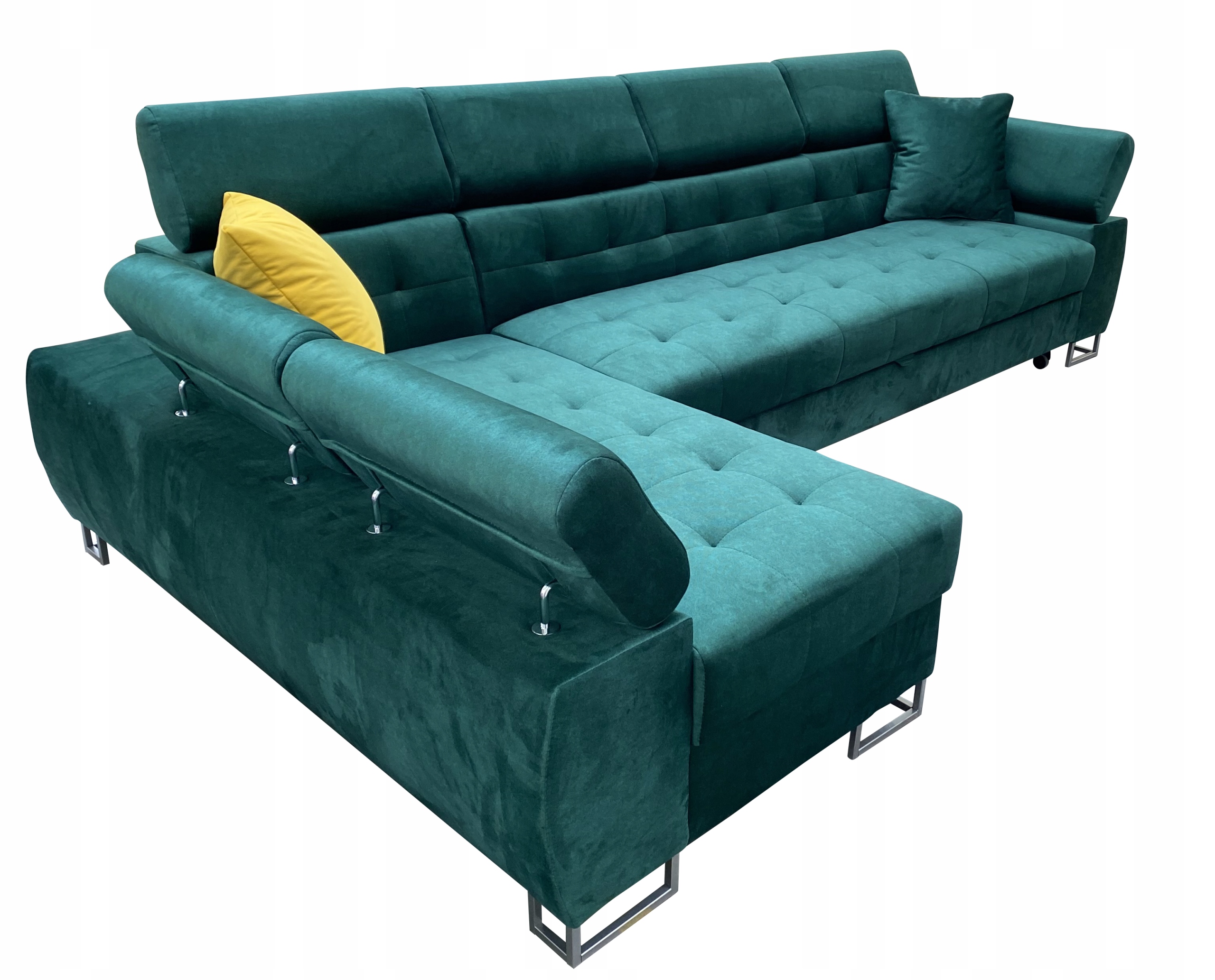 NAROŻNIK ASLAN 3 RUCHOME ZAGŁÓWKI ROZKŁADANY NOGA METAL Kolekcja ASLAN