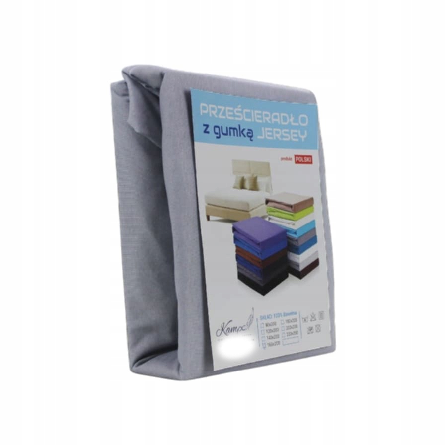 Prostěradlo S Gumou Jersey Vip Bok 30CM Bavlna Světle Šedá 180x220