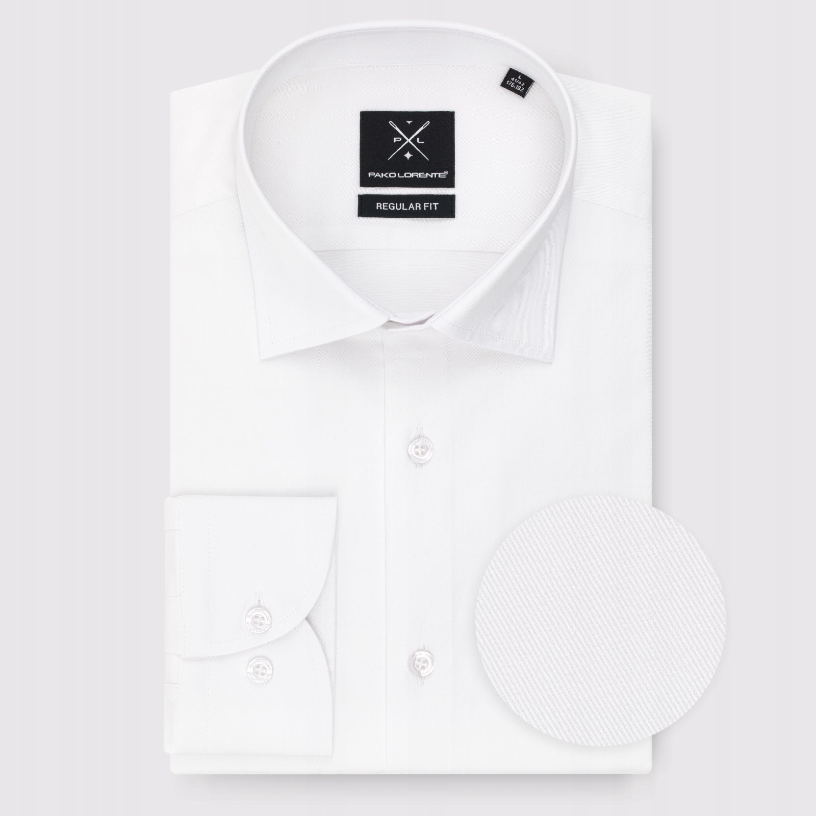 Bílá hladká pánská košile Pako Lorente vel 41-42/164-170