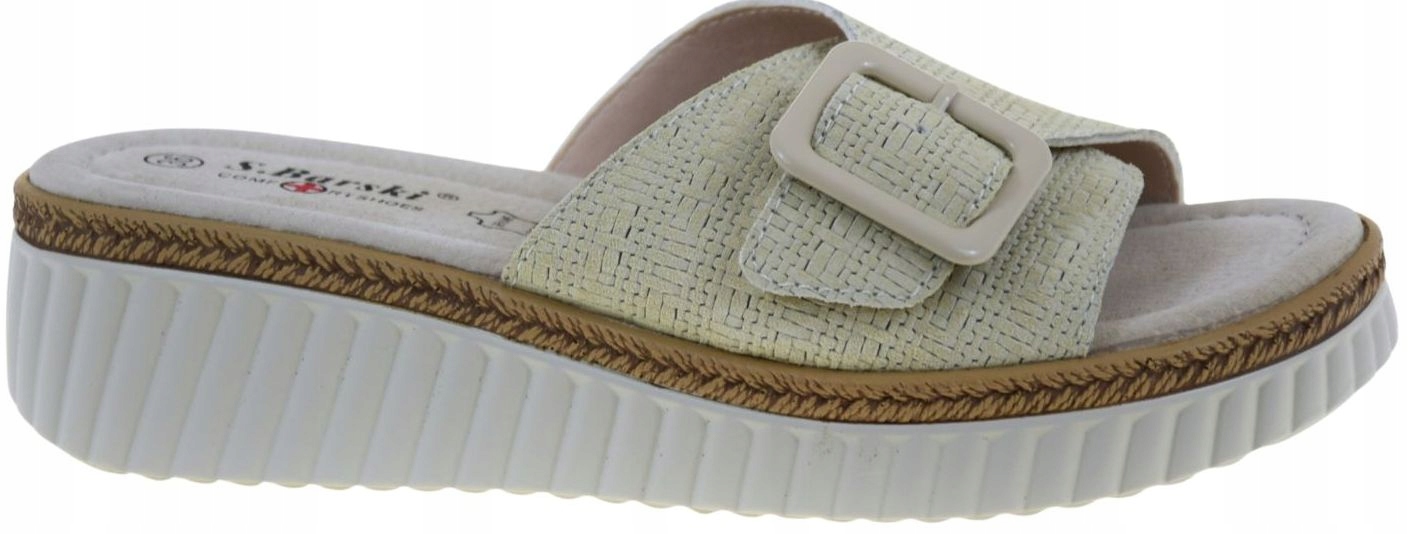 Nazouváky béžové s pohodlným podpatkem S.barski LR61-7002 VEL.39