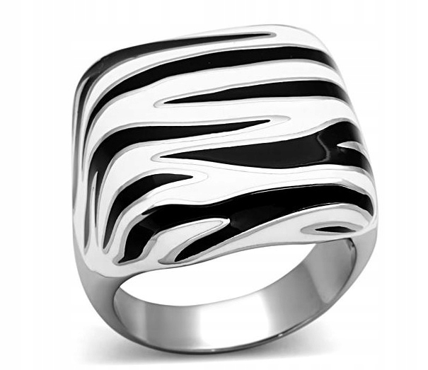 Prstýnek zebra ocel 316 L chirurgický 14 15 16