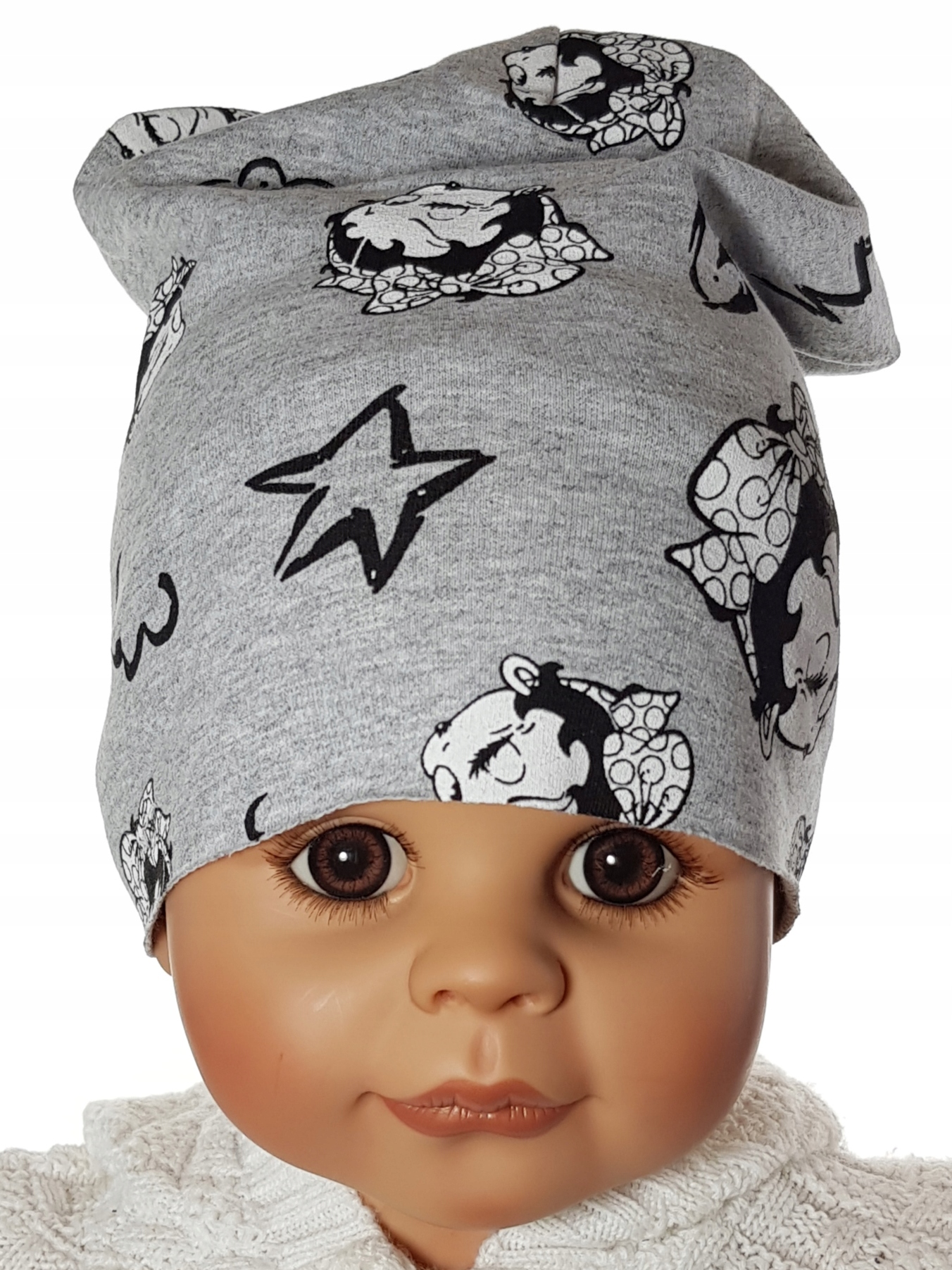 

Polska Czapka Modna Dresówka Beanie 46-56 CM 9WZÓR