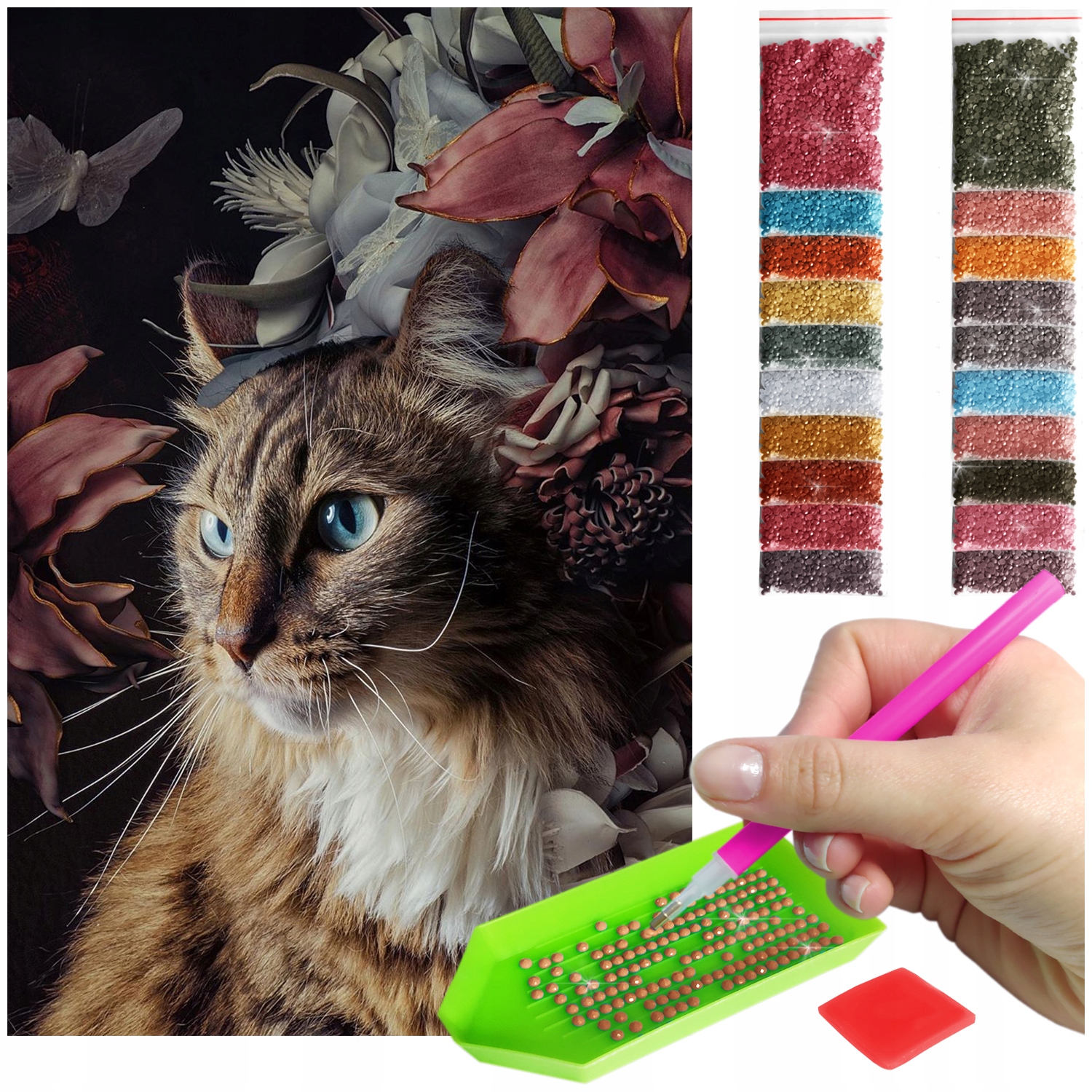 Haft Diamentový Velký 60x40cm Diamond Painting Mozaika Diamentové Příslušenství