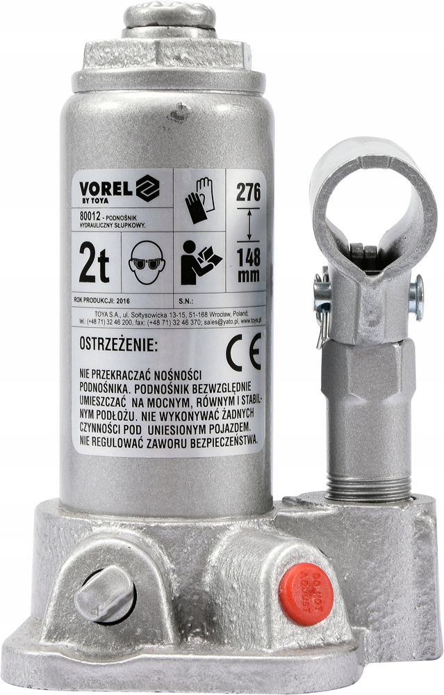 

Vorel Podnośnik Lewarek Hydrauliczny Słupkowy 2T