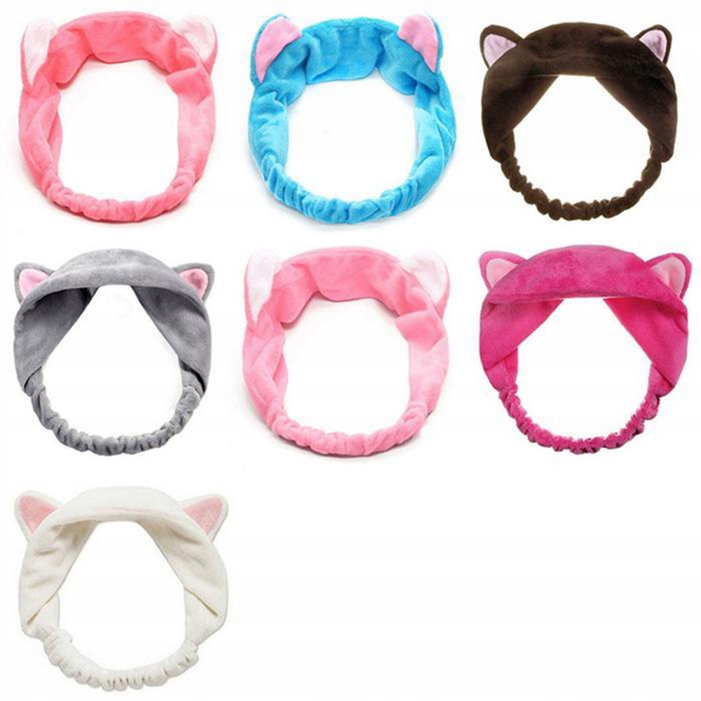 OPASKA KOSMETYCZNA NA GŁOWĘ WELUR ŻÓŁTA MAKE UP Kolor żółty