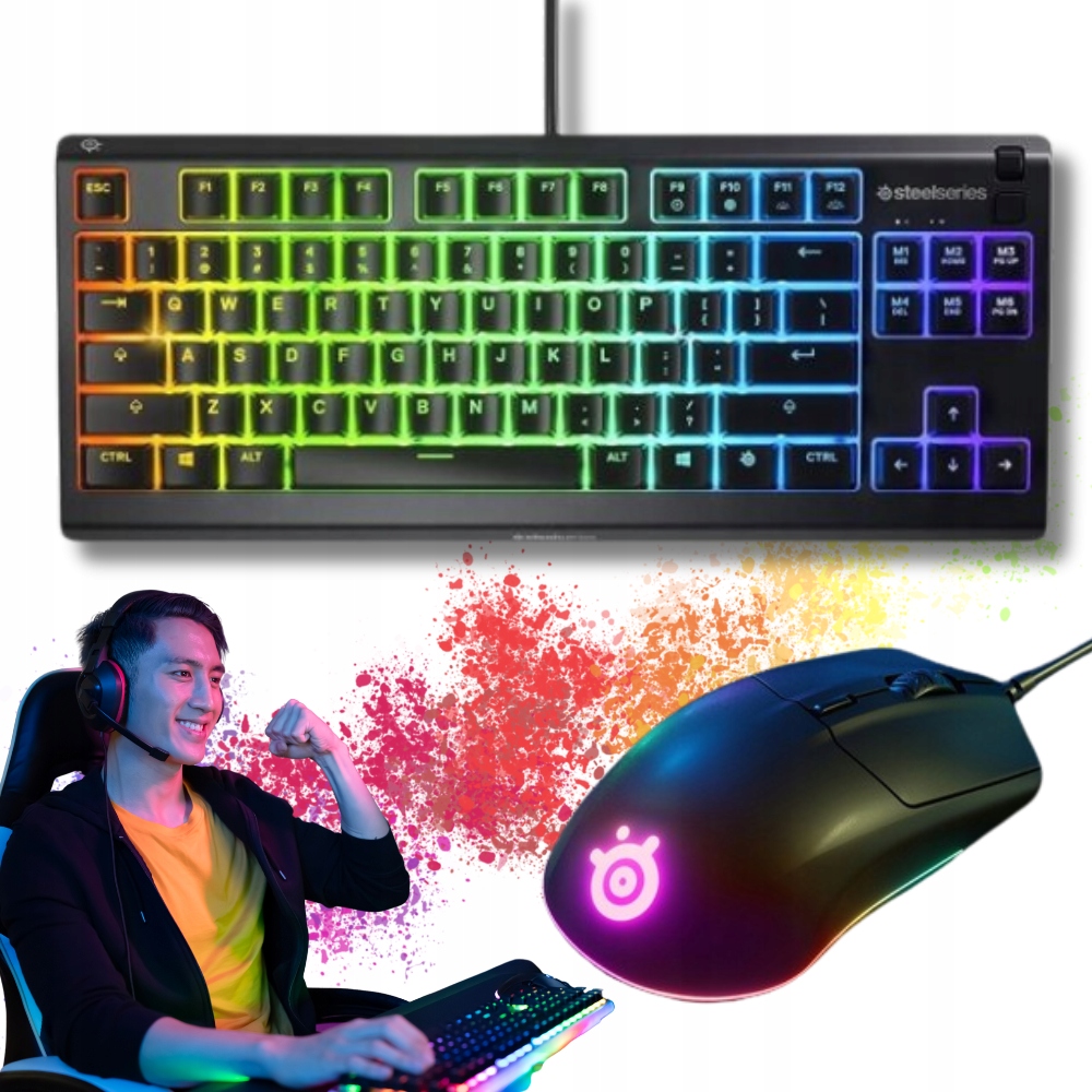 Set Drátová herní klávesnice a myš SteelSeries pro hráče