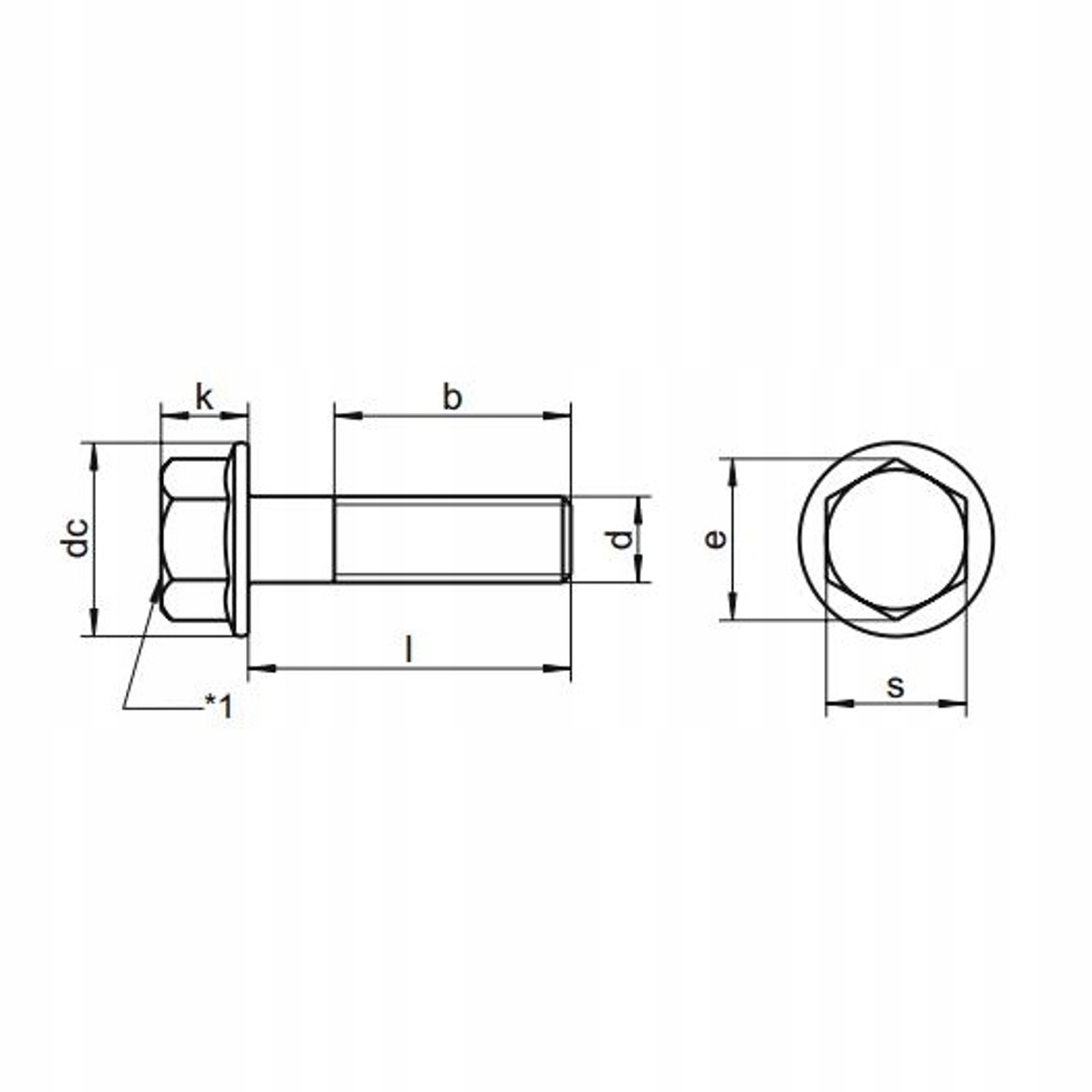 M6x30 ŚRUBA NIERDZEWNA KOŁNIERZOWA 6-KT ŁEPEK 10ST Norma 6921/4162