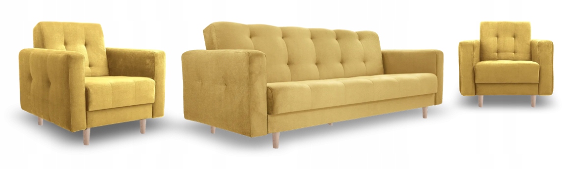 Sada Lizbona II Kronos 43 gauč funkce spaní 2 křesla velur Výrobce