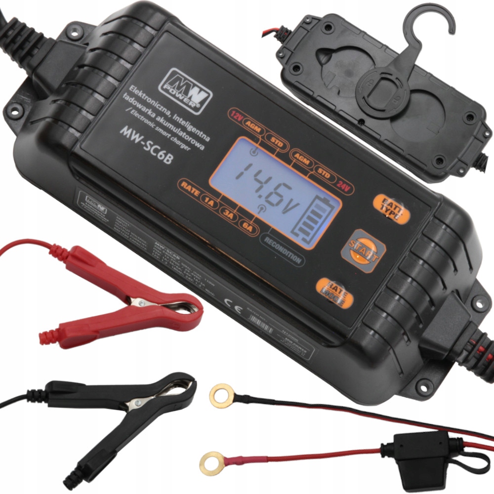 

Ładowarka Do Akumulatorów Żelowych Agm 12V 24V 6A