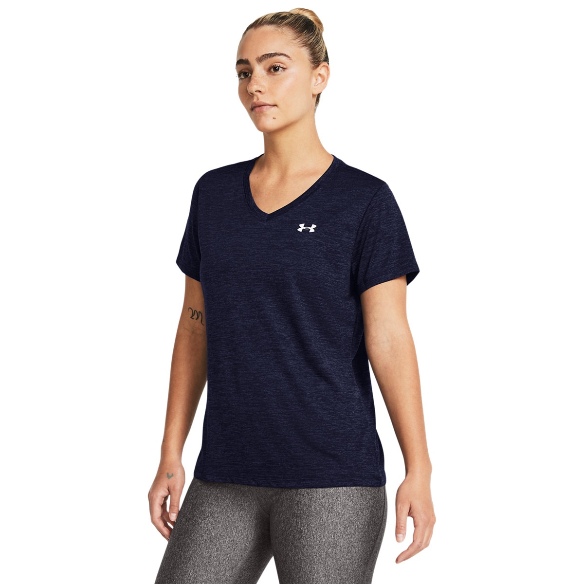 T-shirt treningowy damski koszulka Under Armour Tech Ssv- Twist granat S