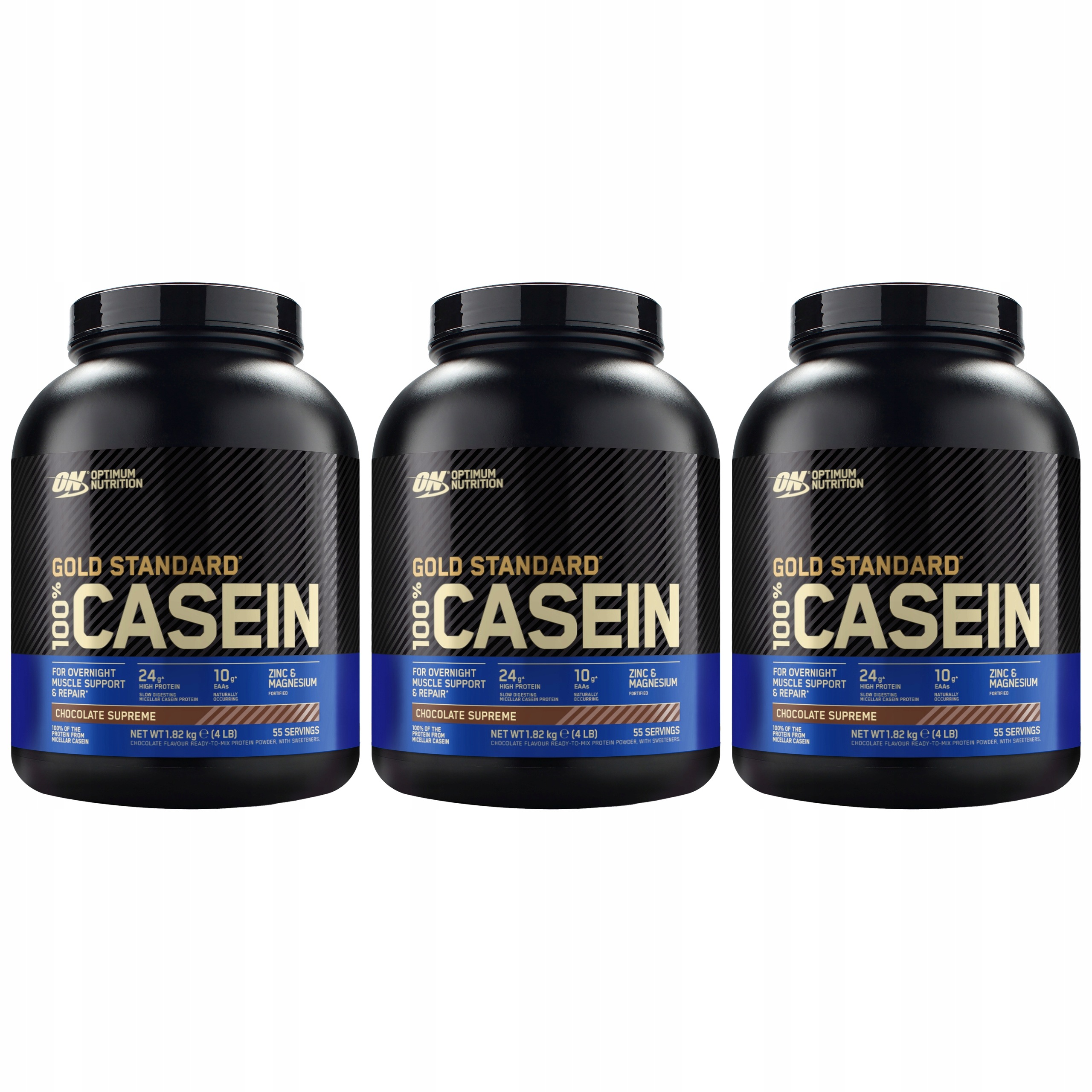 3x Kaseinový protein noční regenerace 24 g proteinů hořčík zinek 1820 g On