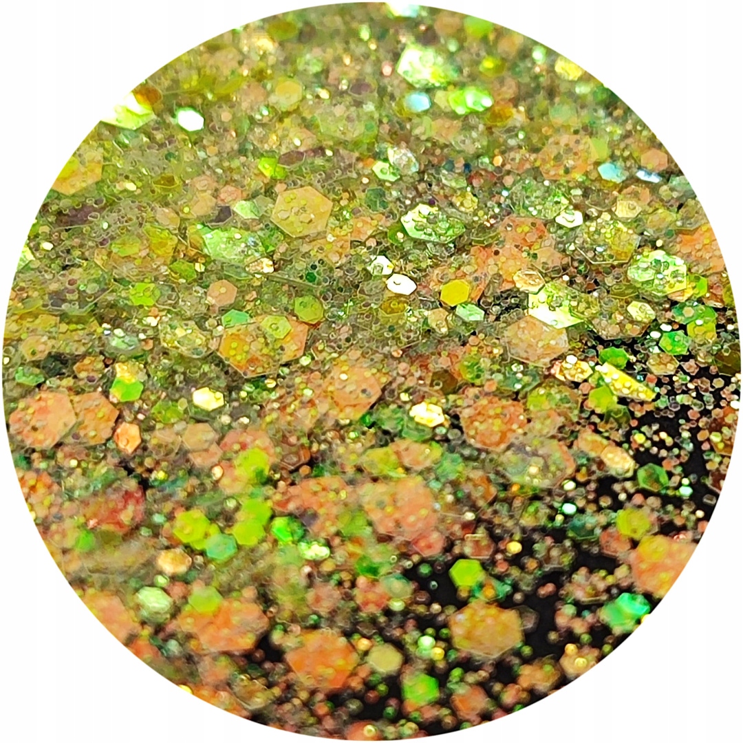 Třpytky Žlutý Sypký Holografický MIX Chunky Glitter 1 Kg