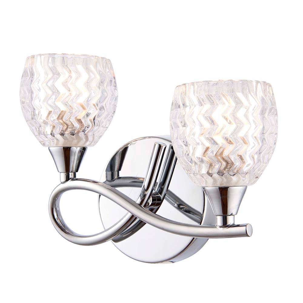 Nástenné svietidlo Endon Boyer 2x33W Chróm Led Stenové tienidlo